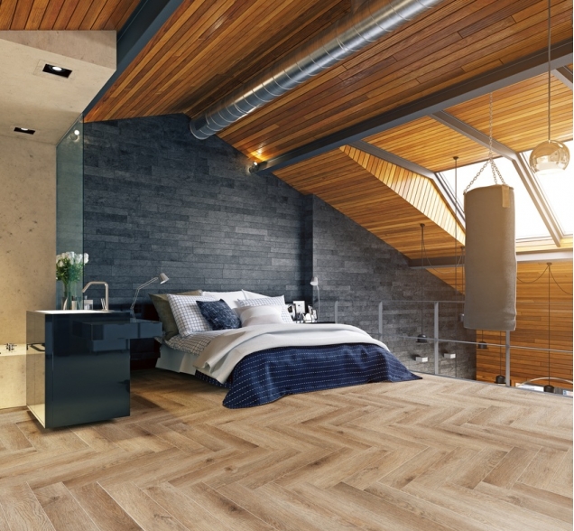 Виниловый ламинат SPC "Cronafloor" Herringbone Дуб Монпелье (640*128*4,5 мм) — купить в Нерюнгри