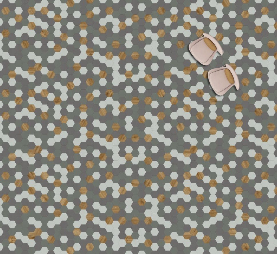 Виниловая плитка "Moduleo" Moods Hexagon 349 (226,32*196*2,5 мм) — купить в Нерюнгри