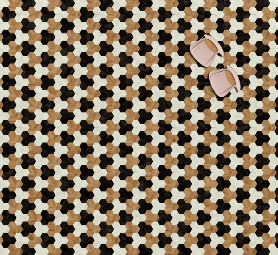 Виниловая плитка "Moduleo" Moods Hexagon 354 (226,32*196*2,5 мм) — купить в Нерюнгри