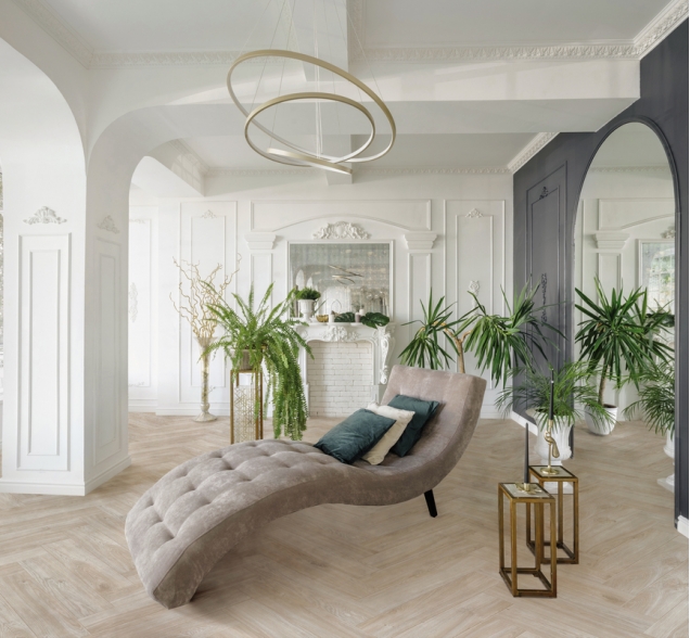 Виниловый ламинат SPC "Cronafloor" Herringbone Дуб Ницца (640*128*4,5 мм) — купить в Нерюнгри