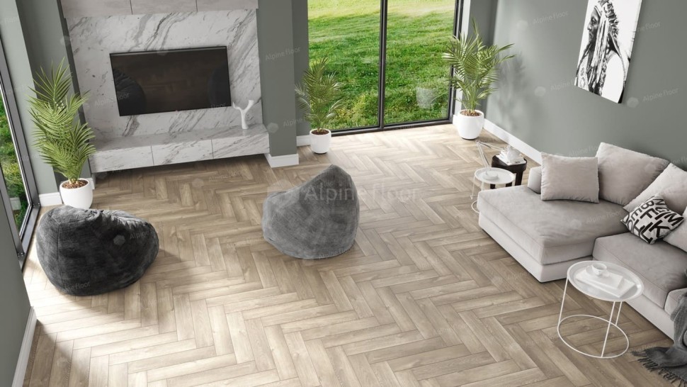 Виниловая плитка "Alpine Floor" Parquet LVT Дуб Натуральный Отбеленный (590*118*2,5 мм) — купить в Нерюнгри