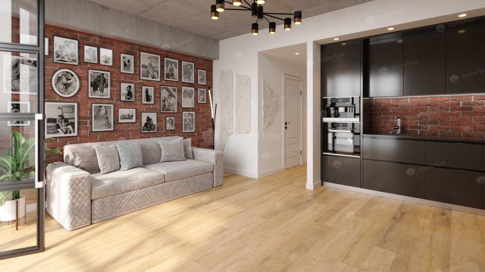 SPC Ламинат "Alpine Floor" Дуб медовый (1220*183*8 мм) — купить в Нерюнгри