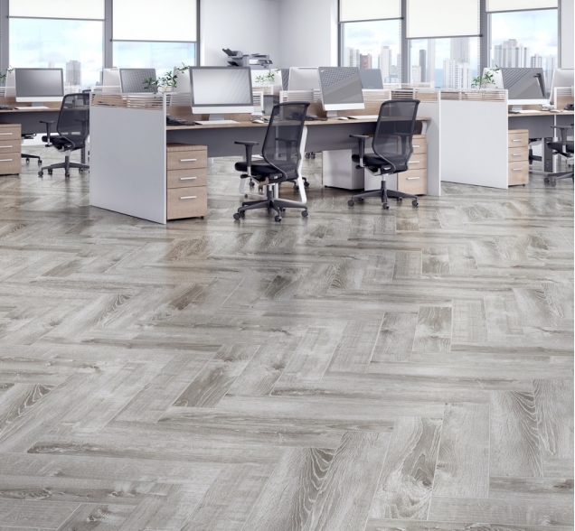 Виниловый ламинат SPC "Cronafloor" Herringbone Дуб Страсбург (640*128*4,5 мм) — купить в Нерюнгри