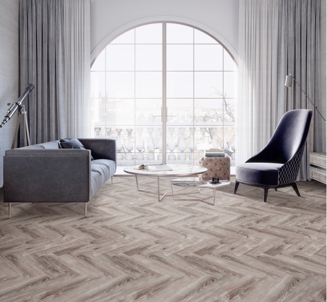 Виниловый ламинат SPC "Cronafloor" Herringbone Дуб Тулон (640*128*4,5 мм) — купить в Нерюнгри