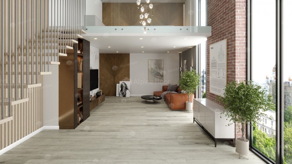 SPC Ламинат "Alpine Floor" Дуб серебряный (1220*183*8 мм) — купить в Нерюнгри