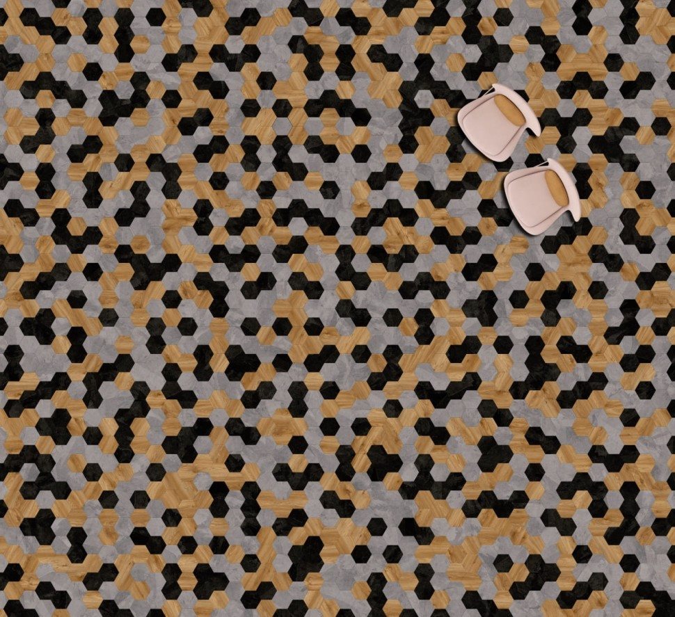 Виниловая плитка "Moduleo" Moods Hexagon 343 (226,32*196*2,5 мм) — купить в Нерюнгри