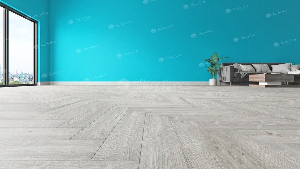 Виниловая плитка "Alpine Floor" Parquet LVT Снежный (590*118*2,5 мм) — купить в Нерюнгри