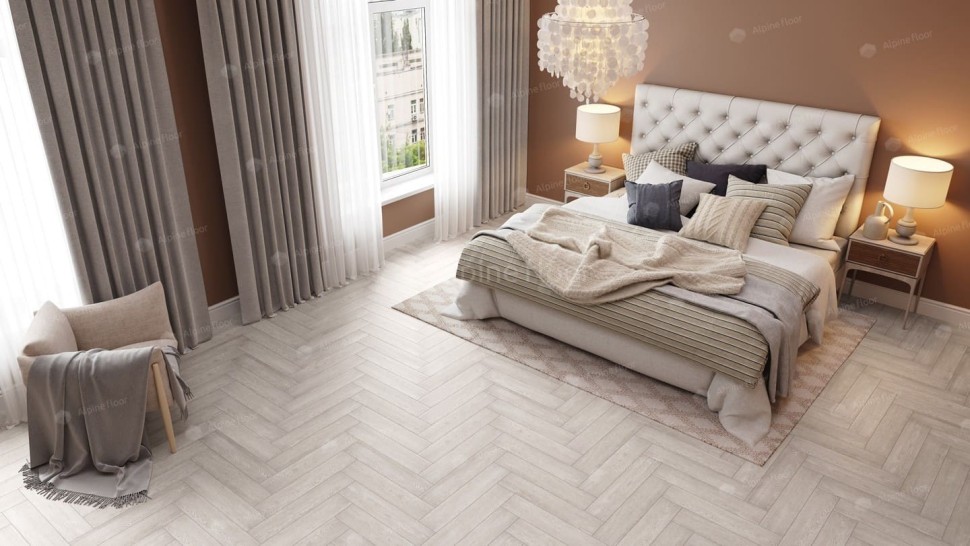 Виниловая плитка "Alpine Floor" Parquet LVT Голубой Лес (590*118*2,5 мм) — купить в Нерюнгри