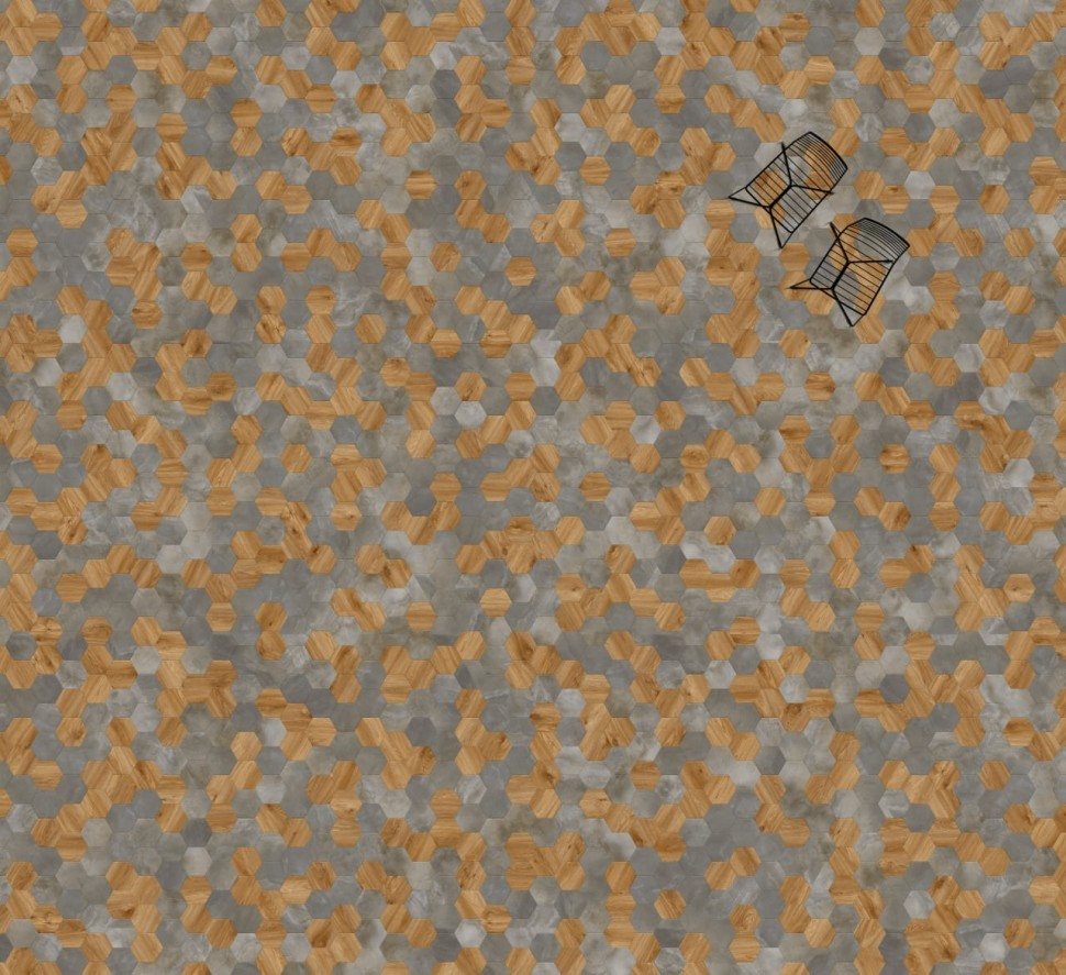 Виниловая плитка "Moduleo" Moods Hexagon 323 (226,32*196*2,5 мм) — купить в Нерюнгри