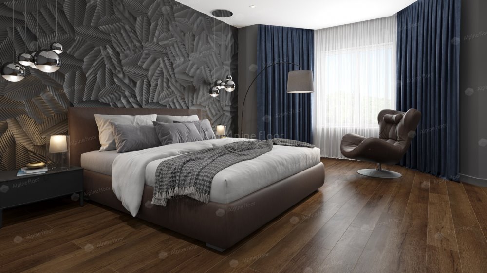 SPC Ламинат "Alpine Floor" Дуб шоколадный (1220*183*8 мм) — купить в Нерюнгри