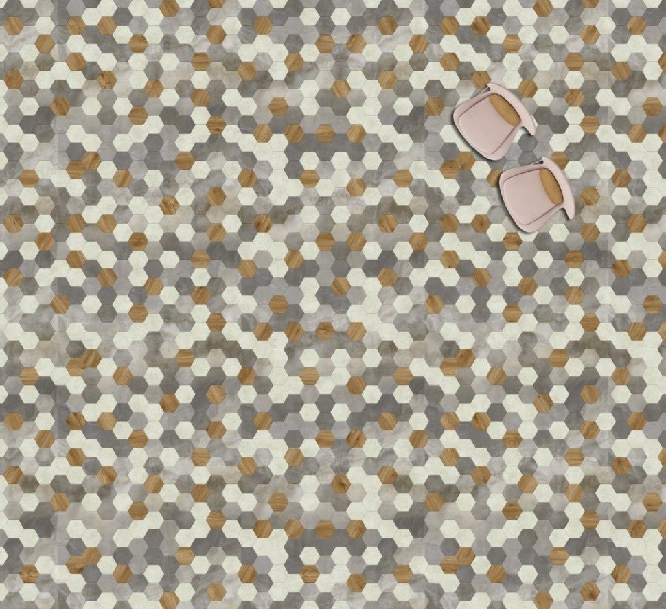 Виниловая плитка "Moduleo" Moods Hexagon 348 (226,32*196*2,5 мм) — купить в Нерюнгри