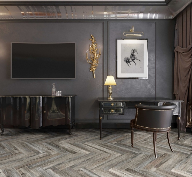 Виниловый ламинат SPC "Cronafloor" Herringbone Дуб Реймс (640*128*4,5 мм) — купить в Нерюнгри