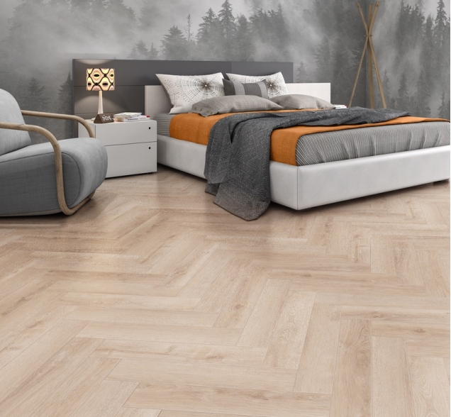 Виниловый ламинат SPC "Cronafloor" Herringbone Дуб Дижон (640*128*4,5 мм) — купить в Нерюнгри