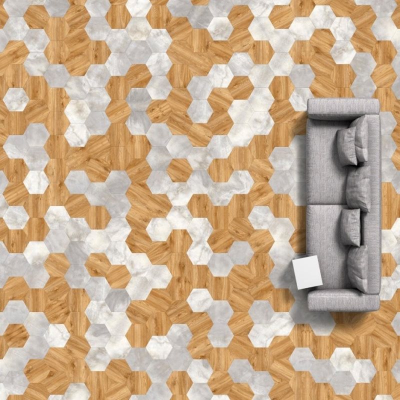 Виниловая плитка Big Hexagon 261 (452,64*392*2,5 мм) — купить в Нерюнгри