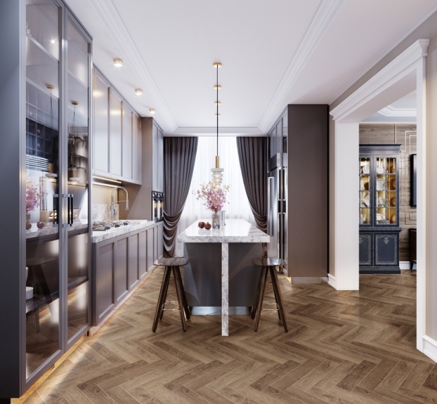 Виниловый ламинат SPC "Cronafloor" Herringbone Дуб Тулуза (640*128*4,5 мм) — купить в Нерюнгри