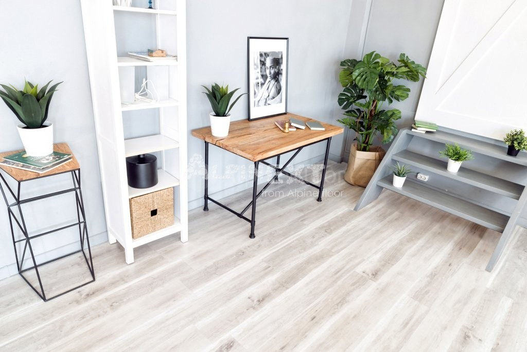 Замковая ПВХ плитка "Alpine Floor" Дуб выбеленный  (1220*183*4мм) — купить в Нерюнгри