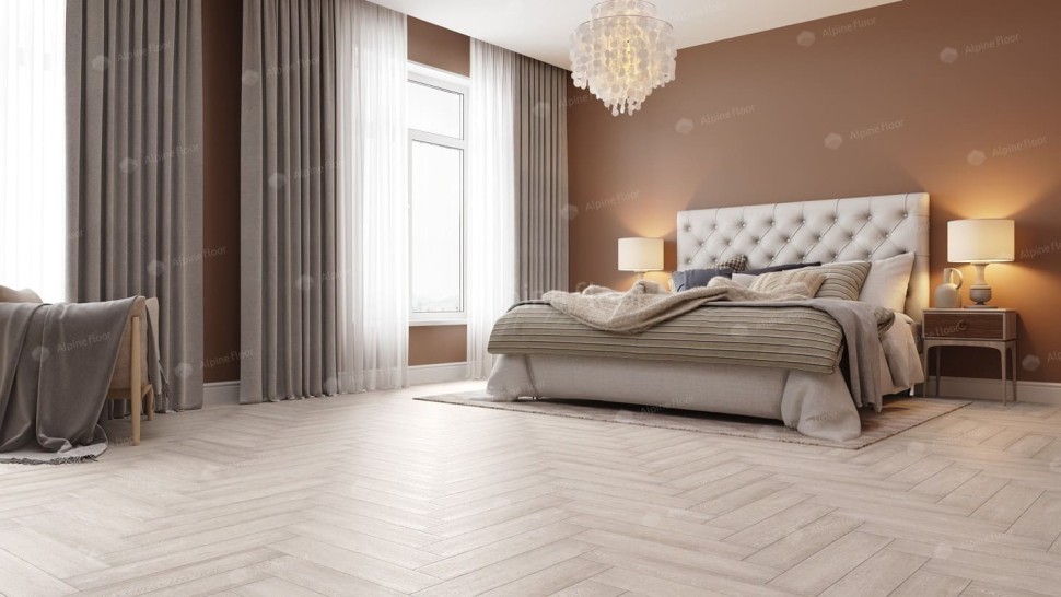 Виниловая плитка "Alpine Floor" Parquet LVT Голубой Лес (590*118*2,5 мм) — купить в Нерюнгри